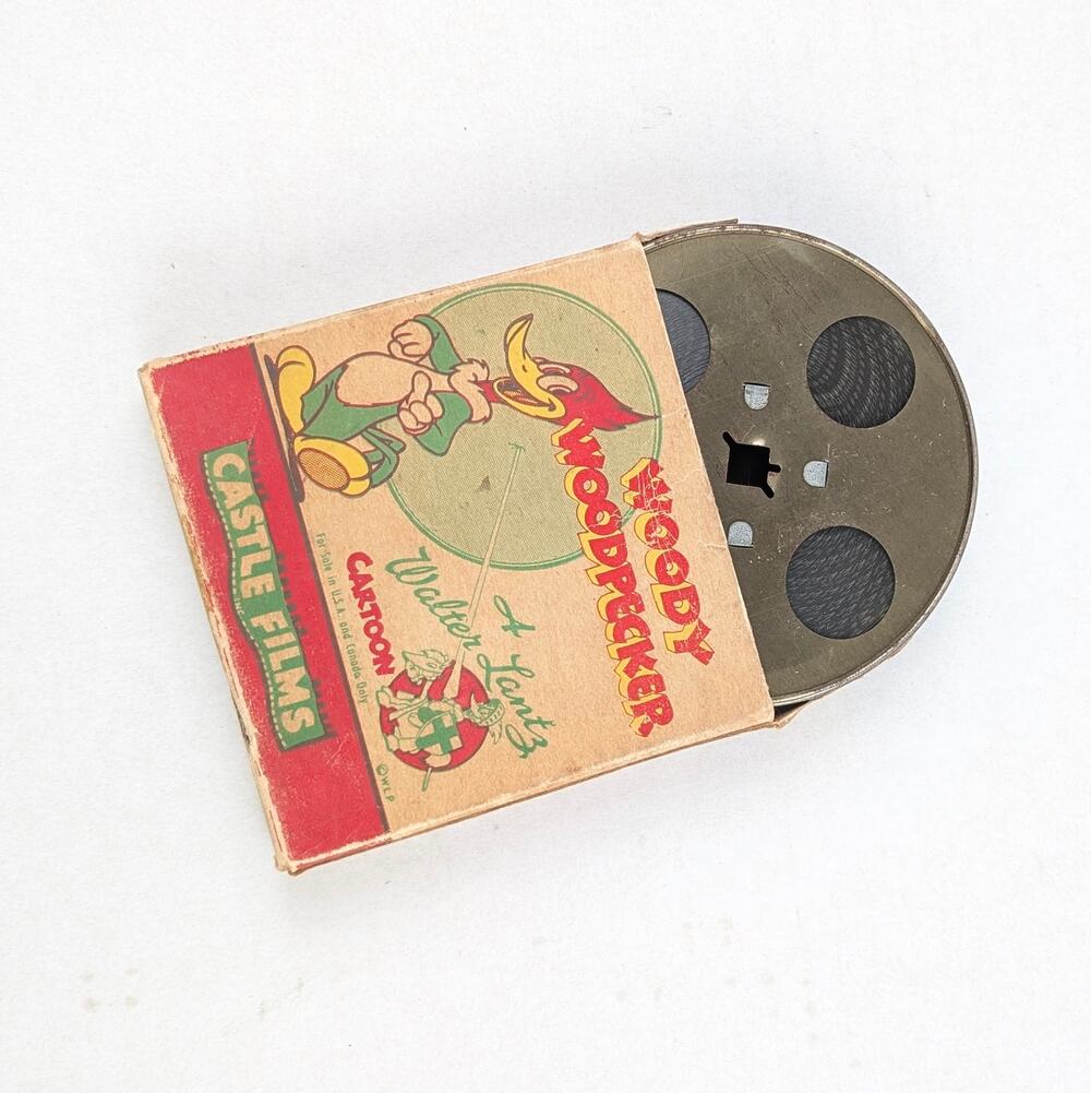 Vintage Castle Films Woody Woodpecker Beach Nut 16mm Silent Film Reel